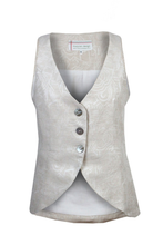 Load image into Gallery viewer, Alicia Aztec type Pattern Linen Waistcoat LAST ONE!