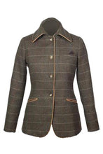 Load image into Gallery viewer, Caz Long Checked Lambs Wool Jacket
