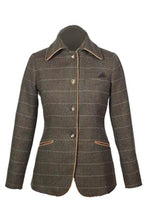 Load image into Gallery viewer, Caz Long Checked Lambs Wool Jacket