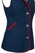 Load image into Gallery viewer, Navy Waistcoat with Red Trim
