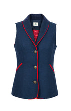 Load image into Gallery viewer, Navy Waistcoat with Red Trim