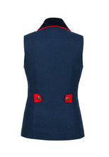 Load image into Gallery viewer, Navy Waistcoat with Red Trim