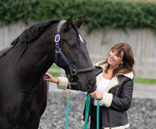 Load image into Gallery viewer, Aviator style Jacket in top quality leather with sheepskin inner