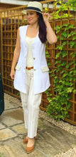 Load image into Gallery viewer, Vita Long Linen Ladies' Waistcoat
