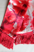 Load image into Gallery viewer, Rose Print Silk Scarf