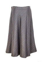 Load image into Gallery viewer, Rachele | Blue and camel checked long skirt