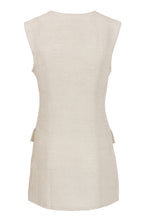 Load image into Gallery viewer, Long Linen Waistcoat Back