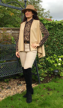 Load image into Gallery viewer, Lily Camel Herringbone 100% Cashmere Gilet
