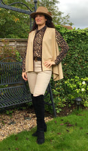 Load image into Gallery viewer, Lily Camel Herringbone 100% Cashmere Gilet