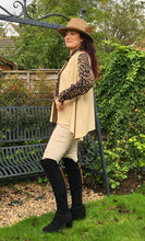 Load image into Gallery viewer, Lily Camel Herringbone 100% Cashmere Gilet