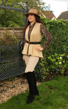 Load image into Gallery viewer, Lily Camel Herringbone 100% Cashmere Gilet