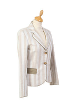 Load image into Gallery viewer, Size 8/10 Linen Striped Jacket