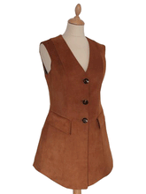 Load image into Gallery viewer, Suede Long Waistcoats