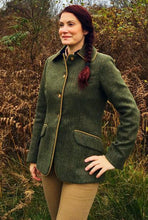 Load image into Gallery viewer, Caz Long Checked Lambs Wool Jacket