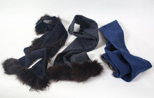Load image into Gallery viewer, Tweed Scarf with Toscana sheepskin Trim