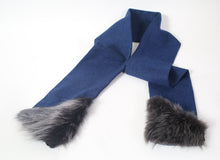 Load image into Gallery viewer, Tweed Scarf with Toscana sheepskin Trim