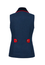 Load image into Gallery viewer, Navy Waistcoat with Red Trim

