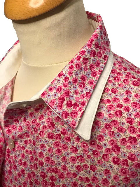 Pink floral Print Cotton Shirt