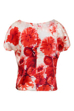 Load image into Gallery viewer, Bright Rose Printed Silk Top
