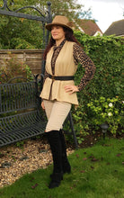 Load image into Gallery viewer, Lily Camel Herringbone 100% Cashmere Gilet
