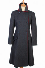 Load image into Gallery viewer, BESPOKE british design and made british wool made to measure tailored swinch back double breasted coat
