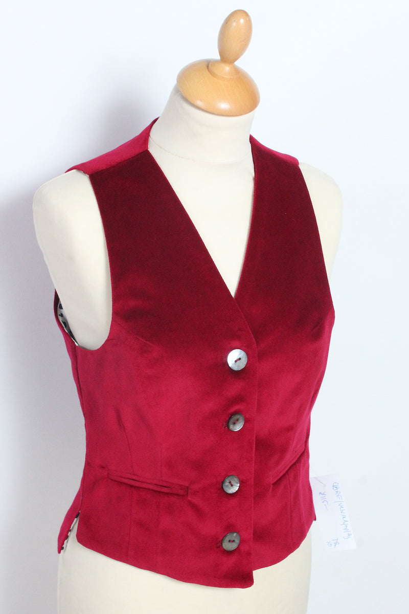 Red Velvet Waistcoat