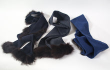 Load image into Gallery viewer, Tweed Scarf with Toscana sheepskin Trim

